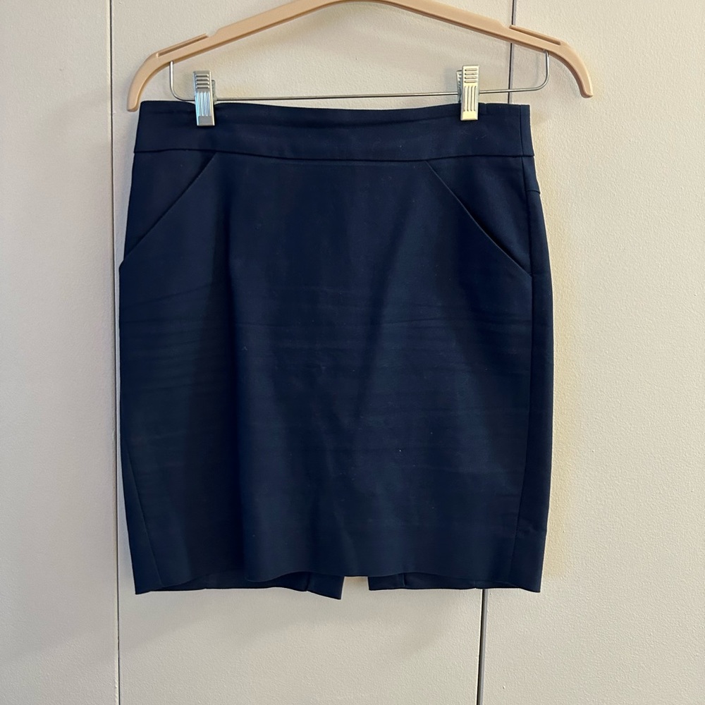 J Crew navy pencil skirt size 6P